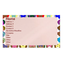 Motif de papillon - dos de la frontière n modèles de cartes de visite