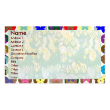 Motif de papillon - dos de la frontière n cartes de visite personnelles