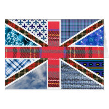 Motif de patchwork d'Union Jack Carte De Vœux