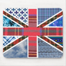 Motif de patchwork d'Union Jack Tapis De Souris