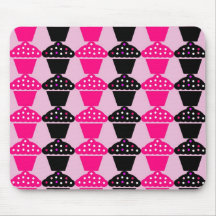 Motif de petit gâteau de roses indien et de noir d tapis de souris