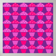 Motif de petit gâteau de roses indien et de pourpr posters