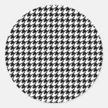 Motif de pied-de-poule - noir et blanc adhésif