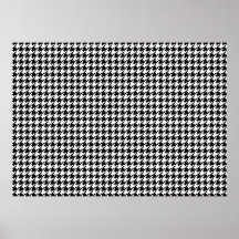 Motif de pied-de-poule - noir et blanc affiches