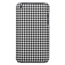 Motif de pied-de-poule - noir et blanc coques iPod Case-Mate