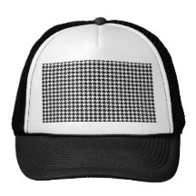 Motif de pied-de-poule - noir et blanc casquette de camionneur