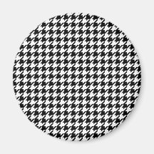 Motif de pied-de-poule - noir et blanc magnets