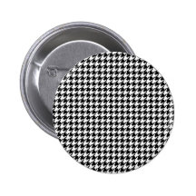 Motif de pied-de-poule - noir et blanc pin's