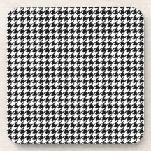 Motif de pied-de-poule - noir et blanc sous-bocks