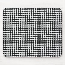 Motif de pied-de-poule - noir et blanc tapis de souris