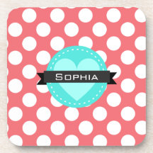 Motif de point bleu blanc rose de polka sous-bocks