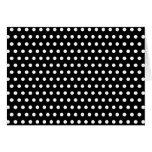 Motif de point noir et blanc de polka. Tacheté Carte De Vœux