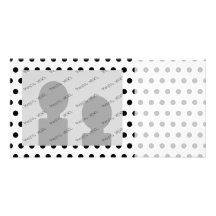 Motif de point noir et blanc de polka. Tacheté Modèle Pour Photocarte