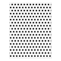 Motif de point noir et blanc de polka. Tacheté Cartes Postales