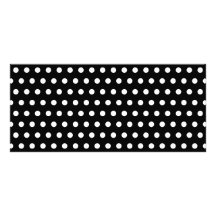 Motif de point noir et blanc de polka. Tacheté Double Cartes Customisées