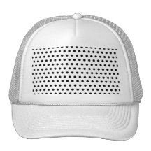 Motif de point noir et blanc de polka. Tacheté Casquette De Camionneur