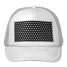 Motif de point noir et blanc de polka. Tacheté Casquettes