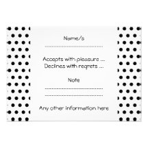 Motif de point noir et blanc de polka. Tacheté Invitations