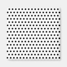 Motif de point noir et blanc de polka. Tacheté Aimant