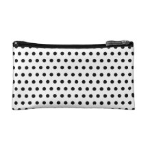 Motif de point noir et blanc de polka. Tacheté Trousse De Maquillage