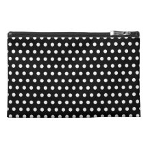 Motif de point noir et blanc de polka. Tacheté Trousses De Voyage