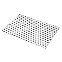 Motif de point noir et blanc de polka. Tacheté Set De Table