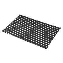 Motif de point noir et blanc de polka. Tacheté Set De Table