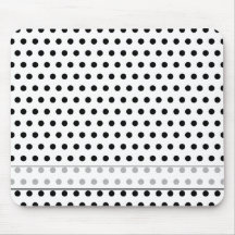 Motif de point noir et blanc de polka. Tacheté Tapis De Souris