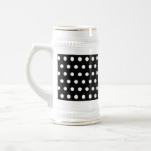 Motif de point noir et blanc de polka. Tacheté Mug À Café