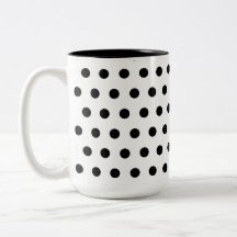 Motif de point noir et blanc de polka. Tacheté Mugs À Café