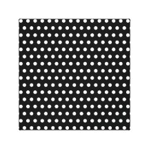 Motif de point noir et blanc de polka. Tacheté Toile Tendue