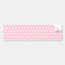 Motif de point rose et blanc de polka. Tacheté Adhésifs Pour Voiture