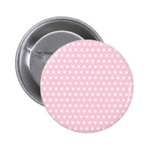 Motif de point rose et blanc de polka. Tacheté Badges