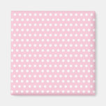Motif de point rose et blanc de polka. Tacheté Magnets