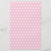 Motif de point rose et blanc de polka. Tacheté Prospectus
