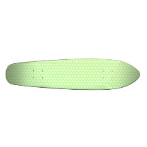 Motif de point vert et blanc de polka. Tacheté Planches À Roulettes Customisées