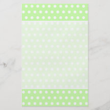 Motif de point vert et blanc de polka. Tacheté Prospectus Personnalisés