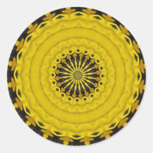 motif de rayon de soleil ou de sunflowe autocollant rond