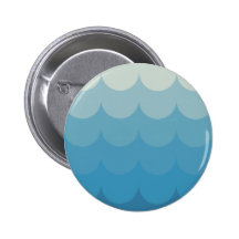 Motif de ressac bleu badges avec agrafe