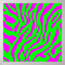 Motif de tigre du tigre 80s de Corey rétro Affiche