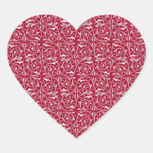 Motif de tourbillonnement de rouge et blanc mignon autocollants