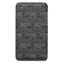 Motif de tourbillonnement gris d'éléphant coques iPod Case-Mate