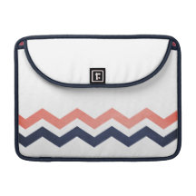Motif de zigzag rose et bleu poche pour macbook pro