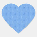 Motif d'échecs dans le bleu autocollants