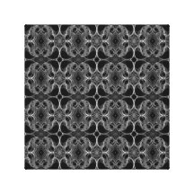 Motif décoratif de fantaisie en noir et blanc. toiles tendues