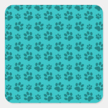 Motif d'empreinte de patte de chien de turquoise autocollants