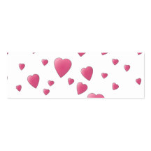 Motif des coeurs assez roses d'amour cartes de visite professionnelles