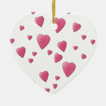 Motif des coeurs assez roses d'amour décorations pour sapins de noël