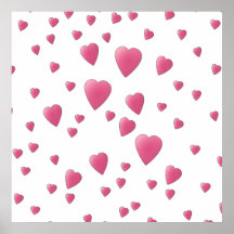 Motif des coeurs assez roses d'amour posters