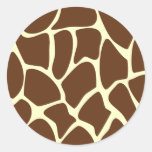 Motif d'impression de girafe dans Brown foncé Autocollants